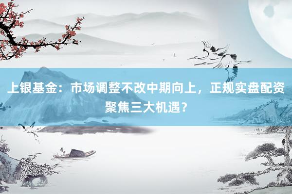 上银基金：市场调整不改中期向上，正规实盘配资聚焦三大机遇？
