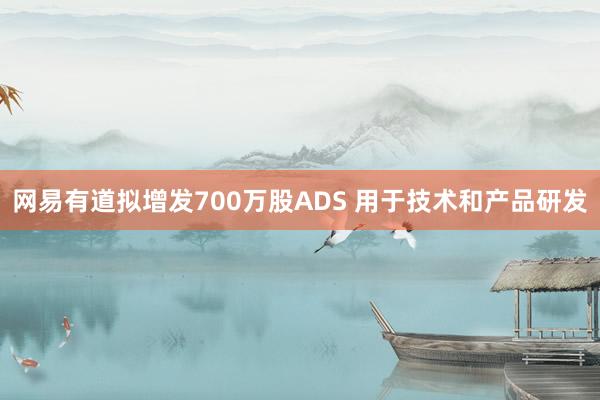 网易有道拟增发700万股ADS 用于技术和产品研发