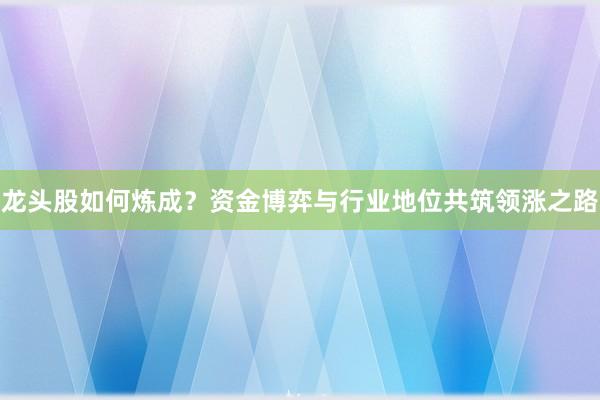 龙头股如何炼成？资金博弈与行业地位共筑领涨之路