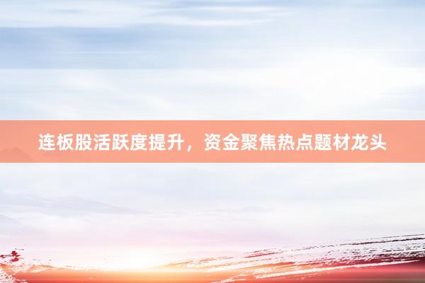 连板股活跃度提升，资金聚焦热点题材龙头