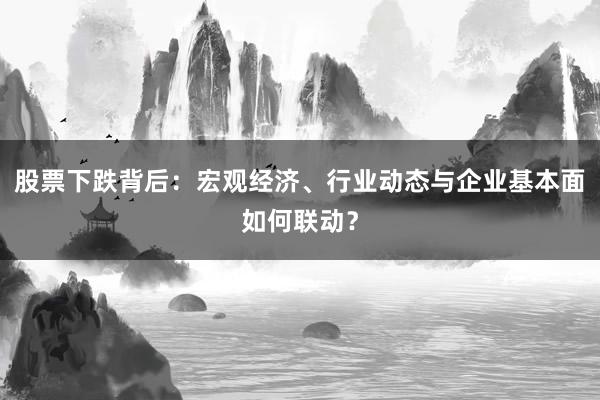 股票下跌背后：宏观经济、行业动态与企业基本面如何联动？
