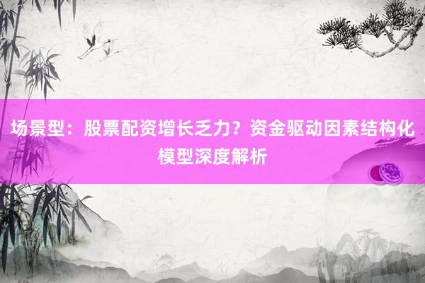 场景型：股票配资增长乏力？资金驱动因素结构化模型深度解析