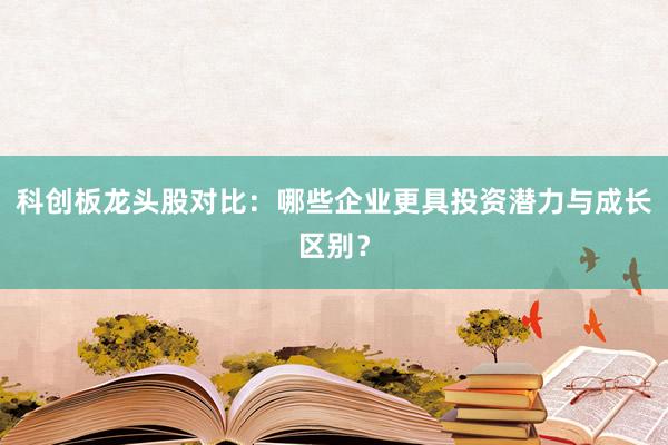 科创板龙头股对比：哪些企业更具投资潜力与成长区别？